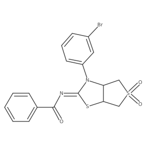 N-[(2Z)-3-(3-bromophenyl)-5,5-dioxidotetrahydrothieno[3,4-d][1,3]thiazol-2(3H)-ylidene]benzamide Structure