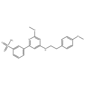 3-{2-Methoxy-6-[2-(4-methoxy-phenyl)-ethylamino]-pyrimidin-4-yl}-benzenesulfonamide Structure