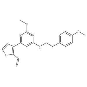 3-[2-Methoxy-6-[[2-(4-methoxyphenyl)ethyl]amino]-4-pyrimidinyl]-2-thiophenecarboxaldehyde结构式