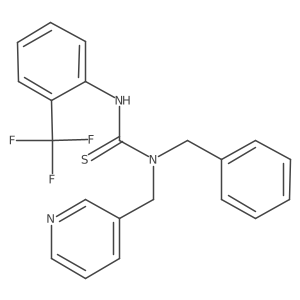 N-(Phenylmethyl)-N-(3-pyridinylmethyl)-Na(2)-[2-(trifluoromethyl)phenyl]thiourea Structure