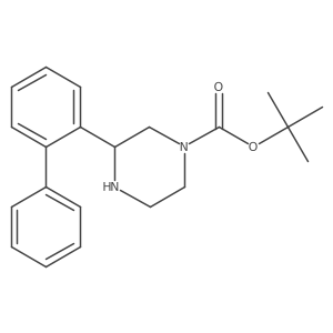 3-Biphenyl-2-YL-piperazine-1-carboxylic acid tert-butyl ester Structure