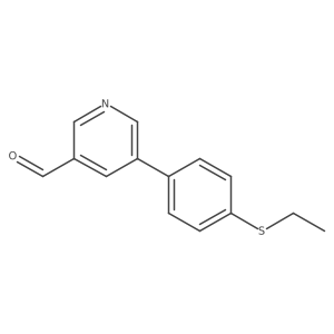 5-(4-(Ethylthio)phenyl)nicotinaldehyde Structure