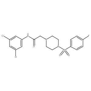 N-(3,5-dichlorophenyl)-2-{4-[(4-fluorophenyl)sulfonyl]piperazinyl}acetamide Structure