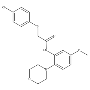 2-[(4-chlorophenyl)sulfanyl]-N-[5-methoxy-2-(4-morpholinyl)phenyl]acetamide Structure