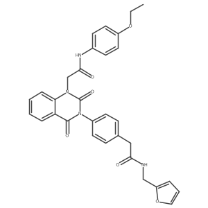 2-{4-[1-{2-[(4-ethoxyphenyl)amino]-2-oxoethyl}-2,4-dioxo-1,4-dihydroquinazolin-3(2H)-yl]phenyl}-N-(2-furylmethyl)acetamide结构式