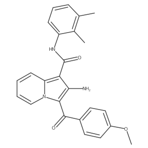 2-amino-N-(2,3-dimethylphenyl)-3-(4-methoxybenzoyl)indolizine-1-carboxamide结构式
