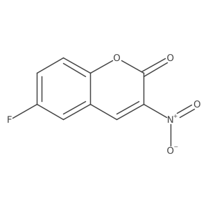 2H-1-Benzopyran-2-one, 6-fluoro-3-nitro- Structure