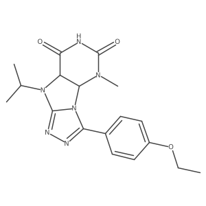 8-(4-Ethoxyphenyl)-1-methyl-5-propan-2-yl-4a,9a-dihydropurino[8,9-c][1,2,4]triazole-2,4-dione结构式