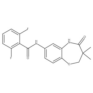 N-(3,3-dimethyl-4-oxo-2,3,4,5-tetrahydrobenzo[b][1,4]oxazepin-7-yl)-2,6-difluorobenzamide结构式