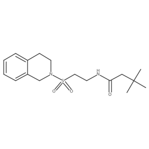 N-(2-((3,4-dihydroisoquinolin-2(1H)-yl)sulfonyl)ethyl)-3,3-dimethylbutanamide结构式