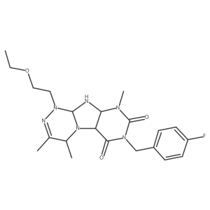 1-(2-ethoxyethyl)-7-[(4-fluorophenyl)methyl]-3,4,9-trimethyl-5a,9a,10,10a-tetrahydro-4H-purino[8,7-c][1,2,4]triazine-6,8-dione Structure