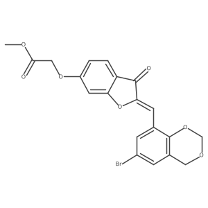 (Z)-methyl 2-((2-((6-bromo-4H-benzo[d][1,3]dioxin-8-yl)methylene)-3-oxo-2,3-dihydrobenzofuran-6-yl)oxy)acetate Structure