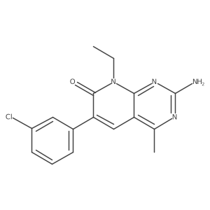 2-Amino-6-(3-chlorophenyl)-8-ethyl-4-methylpyrido[2,3-d]pyrimidin-7(8h)-one结构式