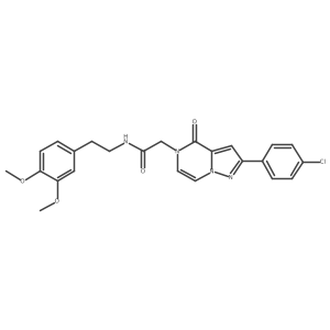 2-[2-(4-chlorophenyl)-4-oxopyrazolo[1,5-a]pyrazin-5(4H)-yl]-N-[2-(3,4-dimethoxyphenyl)ethyl]acetamide结构式