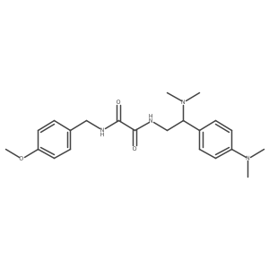 N1-(2-(dimethylamino)-2-(4-(dimethylamino)phenyl)ethyl)-N2-(4-methoxybenzyl)oxalamide结构式