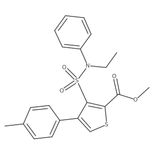 Methyl 3-[ethyl(phenyl)sulfamoyl]-4-(4-methylphenyl)thiophene-2-carboxylate Structure