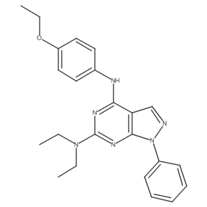 N4-(4-ethoxyphenyl)-N6,N6-diethyl-1-phenyl-1H-pyrazolo[3,4-d]pyrimidine-4,6-diamine Structure