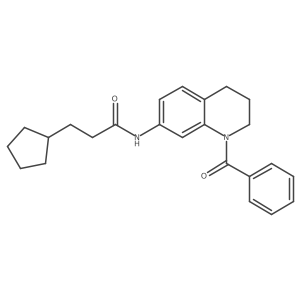N-(1-benzoyl-1,2,3,4-tetrahydroquinolin-7-yl)-3-cyclopentylpropanamide Structure
