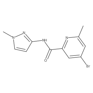 4-Bromo-6-methyl-N-(1-methyl-1H-pyrazol-3-yl)-2-pyridinecarboxamide Structure