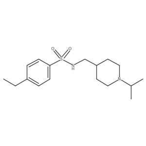 4-ethyl-N-((1-isopropylpiperidin-4-yl)methyl)benzenesulfonamide结构式