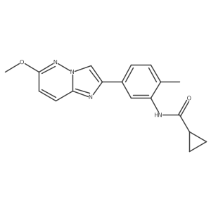 N-(5-(6-methoxyimidazo[1,2-b]pyridazin-2-yl)-2-methylphenyl)cyclopropanecarboxamide Structure