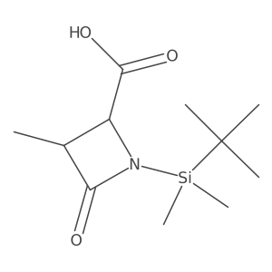 (2S,3R)-1-(tert-butyldimethylsilyl)-3-methyl-4-oxoazetidine-2-carboxylic acid结构式