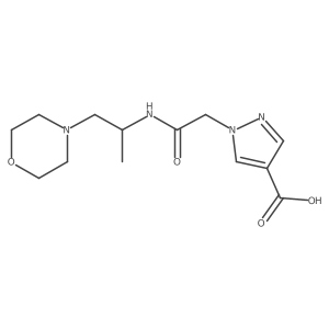 1-[2-[[1-Methyl-2-(4-morpholinyl)ethyl]amino]-2-oxoethyl]-1H-pyrazole-4-carboxylic acid结构式