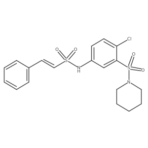 N-[4-chloro-3-(piperidine-1-sulfonyl)phenyl]-2-phenylethene-1-sulfonamide Structure