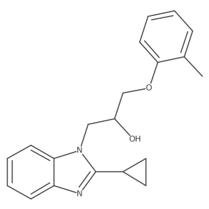 1-(2-Cyclopropylbenzimidazolyl)-3-(2-methylphenoxy)propan-2-ol结构式