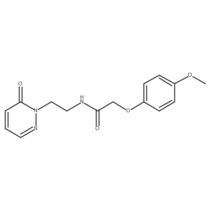 2-(4-methoxyphenoxy)-N-(2-(6-oxopyridazin-1(6H)-yl)ethyl)acetamide结构式