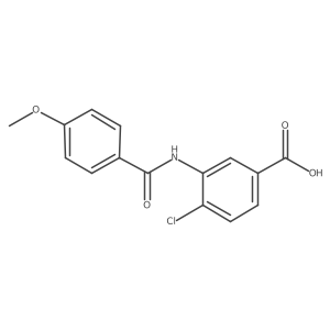 4-Chloro-3-(4-methoxybenzamido)benzoic acid结构式
