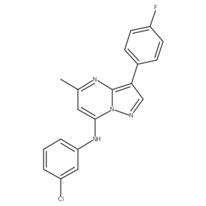 N-(3-chlorophenyl)-3-(4-fluorophenyl)-5-methylpyrazolo[1,5-a]pyrimidin-7-amine Structure