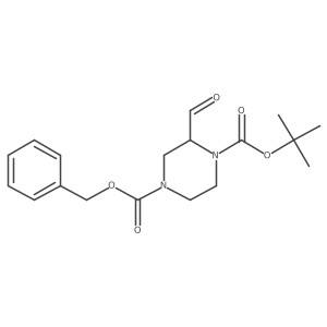 4-O-benzyl 1-O-tert-butyl 2-formylpiperazine-1,4-dicarboxylate Structure