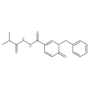 1-benzyl-N'-(2-methylpropanoyl)-6-oxo-1,6-dihydropyridine-3-carbohydrazide Structure
