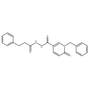 1-benzyl-6-oxo-N'-(3-phenylpropanoyl)-1,6-dihydropyridine-3-carbohydrazide结构式