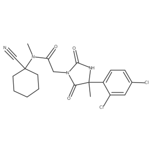 N-(1-cyanocyclohexyl)-2-[4-(2,4-dichlorophenyl)-4-methyl-2,5-dioxoimidazolidin-1-yl]-N-methylacetamide Structure