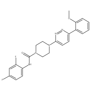N-(2,4-difluorophenyl)-4-[6-(2-methoxyphenyl)pyridazin-3-yl]piperazine-1-carboxamide结构式