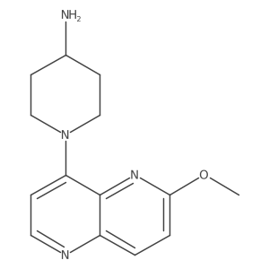 1-(6-methoxy-1,5-naphthyridin-4-yl)-4-Piperidinamine Structure