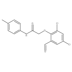2-(2,4-Dichloro-6-formylphenoxy)-N-(p-tolyl)acetamide结构式