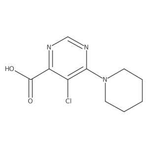 5-Chloro-6-(1-piperidinyl)-4-pyrimidinecarboxylic acid结构式