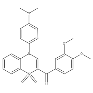 (3,4-dimethoxyphenyl){4-[4-(dimethylamino)phenyl]-1,1-dioxido-4H-1,4-benzothiazin-2-yl}methanone Structure