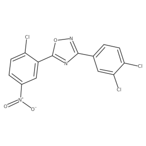 5-(2-Chloro-5-nitrophenyl)-3-(3,4-dichlorophenyl)-1,2,4-oxadiazole Structure