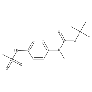 N-methyl-N-[4-[(methylsulfonyl)amino]phenyl]carbamic acid 1,1-dimethylethyl ester Structure