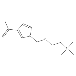 1-(1-((2-(trimethylsilyl)ethoxy)methyl)-1H-pyrazol-4-yl)ethanone结构式