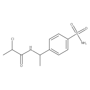 2-chloro-N-[1-(4-sulfamoylphenyl)ethyl]propanamide Structure