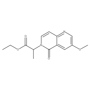 ethyl 2-(3-methoxy-5-oxo-1,6-naphthyridin-6(5H)-yl)propanoate结构式