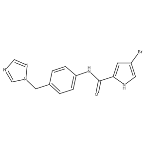 4-Bromo-N-[4-(1H-1,2,4-triazol-1-ylmethyl)phenyl]-1H-pyrrole-2-carboxamide Structure