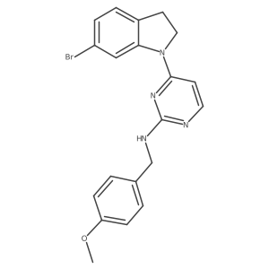 n-(4-Methoxybenzyl)-4-(6-bromoindolin-1-yl)pyrimidin-2-amine结构式