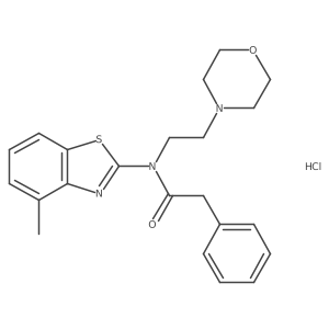 N-(4-methylbenzo[d]thiazol-2-yl)-N-(2-morpholinoethyl)-2-phenylacetamide hydrochloride结构式