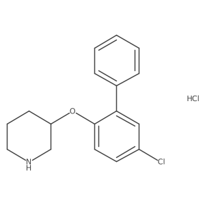 5-Chloro[1,1'-biphenyl]-2-yl 3-piperidinyl ether hydrochloride结构式